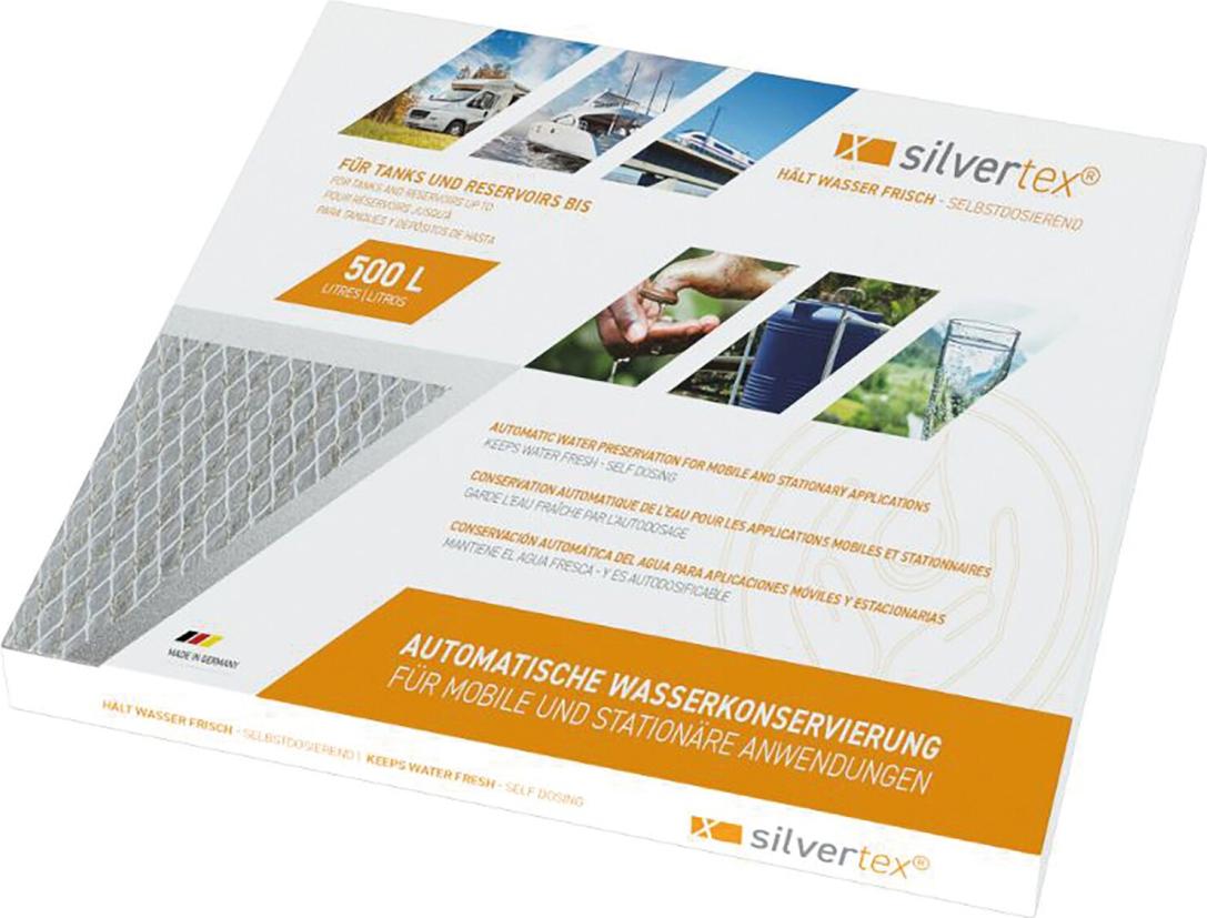 WM aquatec Silvertex Wasseraufbereitung für Freizeitfahrzeuge, 500 Liter, 20x24x2 cm