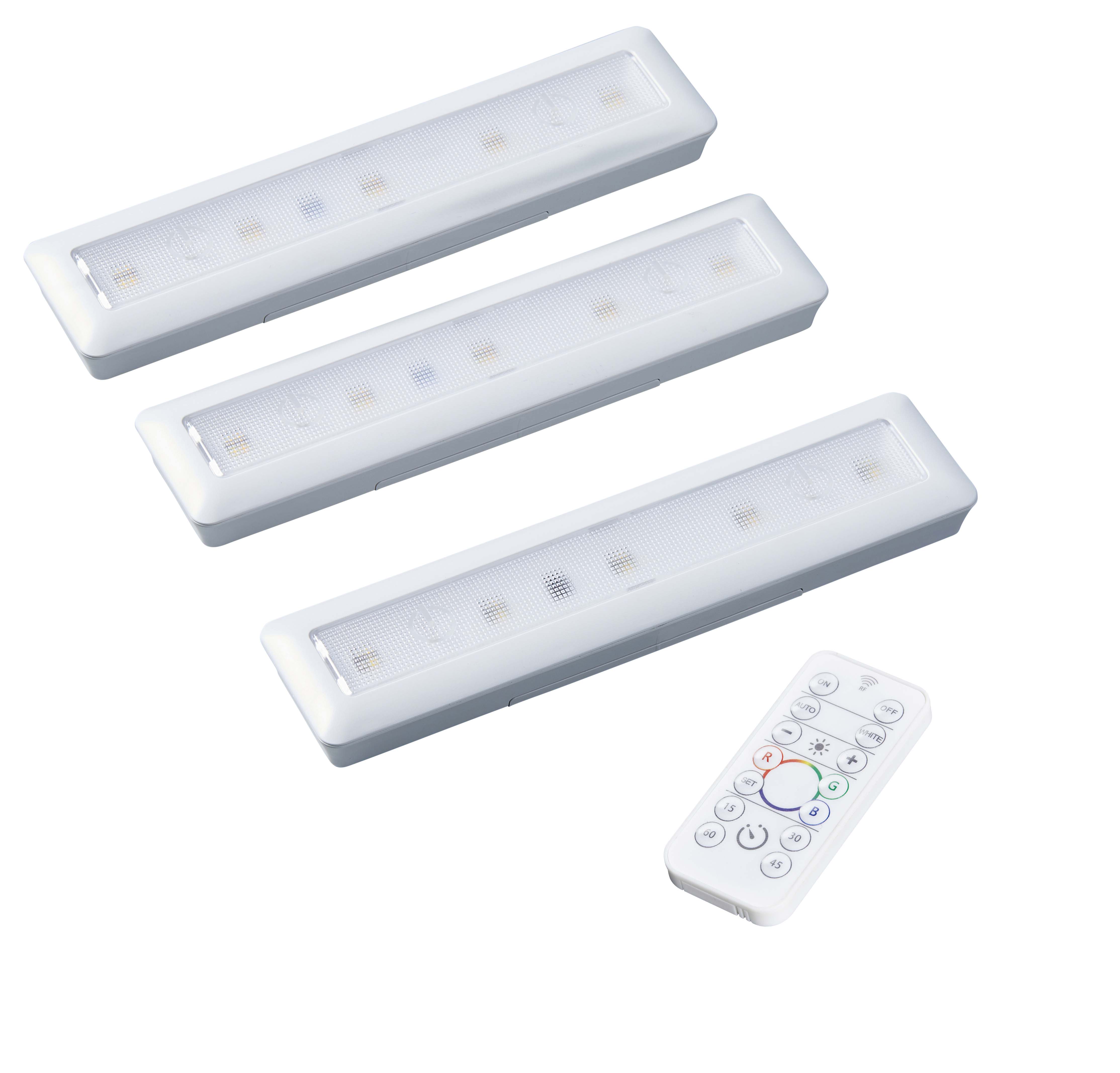 LED Unterbauleuchte RGB kabellos mit Fernbedienung Weiß model 2er-Pack