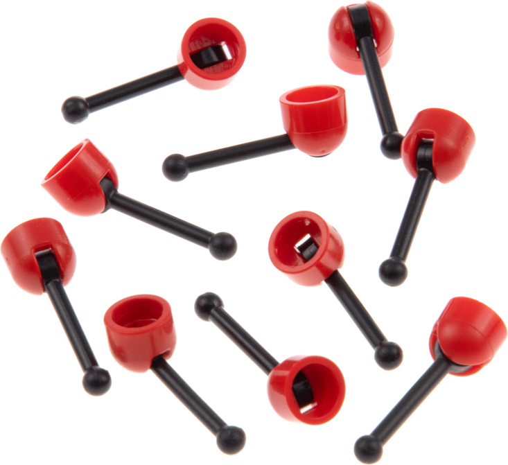 10x Lego anténa červená radiaca páka čierna Star Wars 75159 10188 4592c02