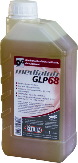 KETTLITZ-Medialub GLP 68 Gleitbahnöl / Bettbahnöl auf Mineralölbasis, demulgierend - 1 Liter Gebinde 20473