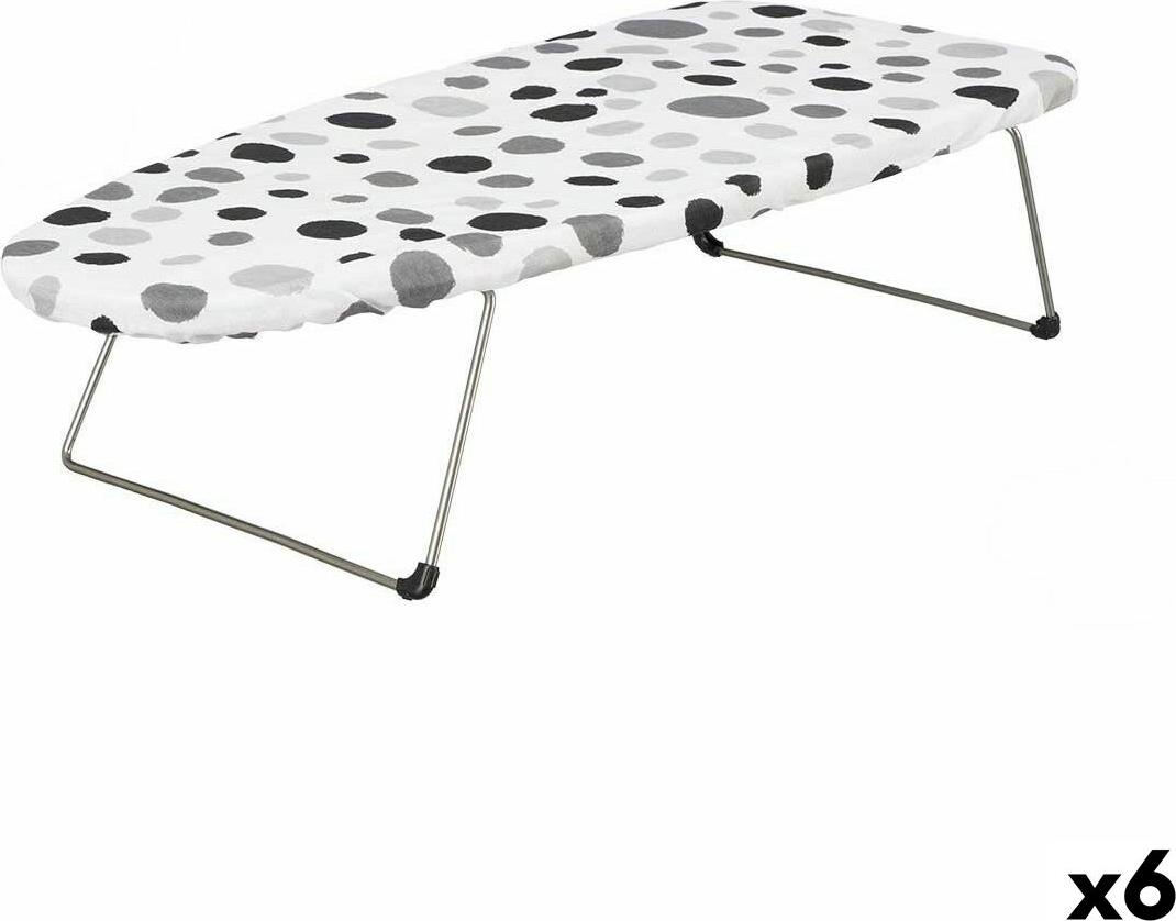Bügelbrett Kipit Weiß Schwarz Metall Stoff Punkte Desktop (6 Stück) S3634062