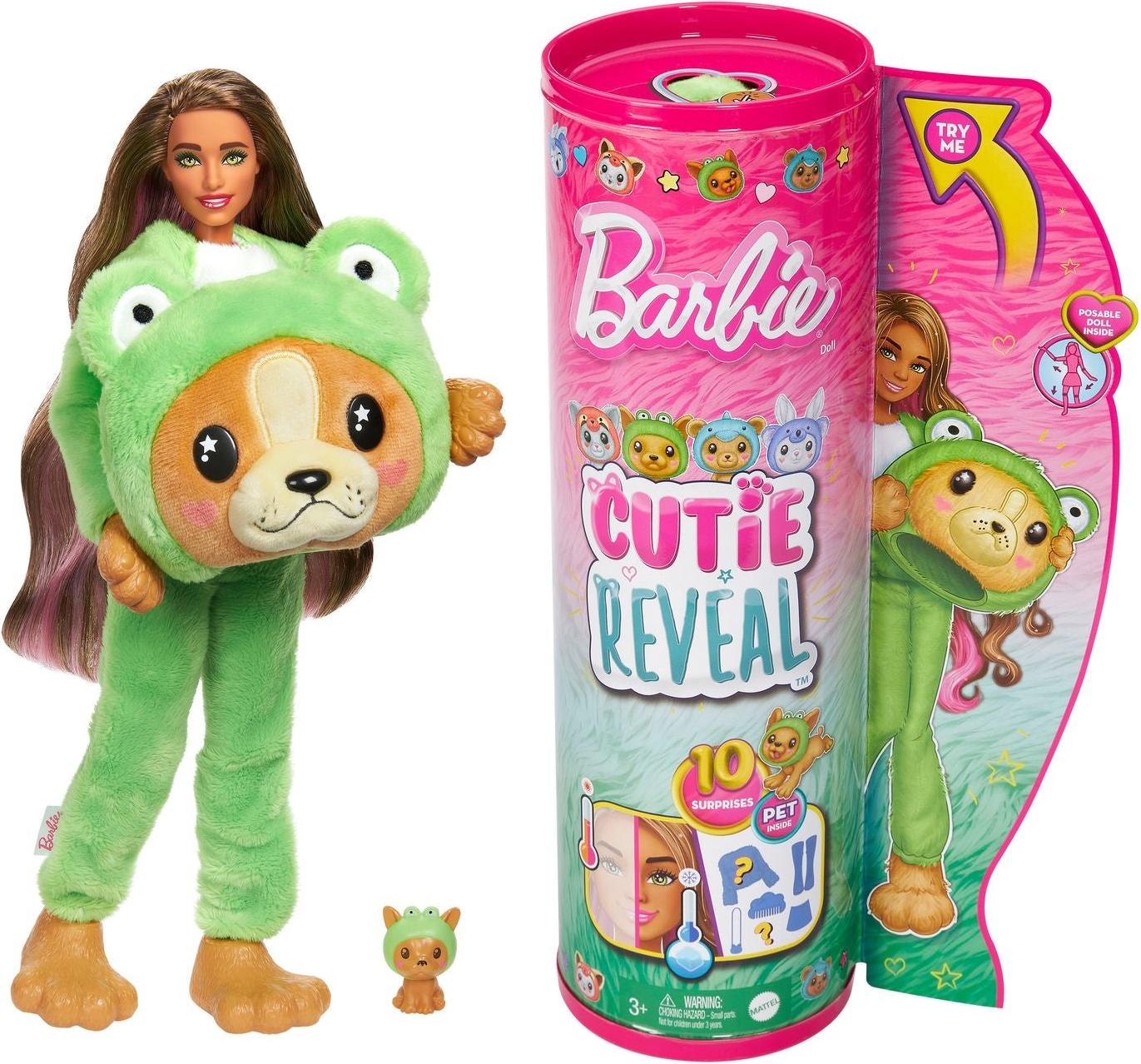 MATTEL Barbie Cutie Reveal Hunde-Frosch-Puppenkostme HRK24