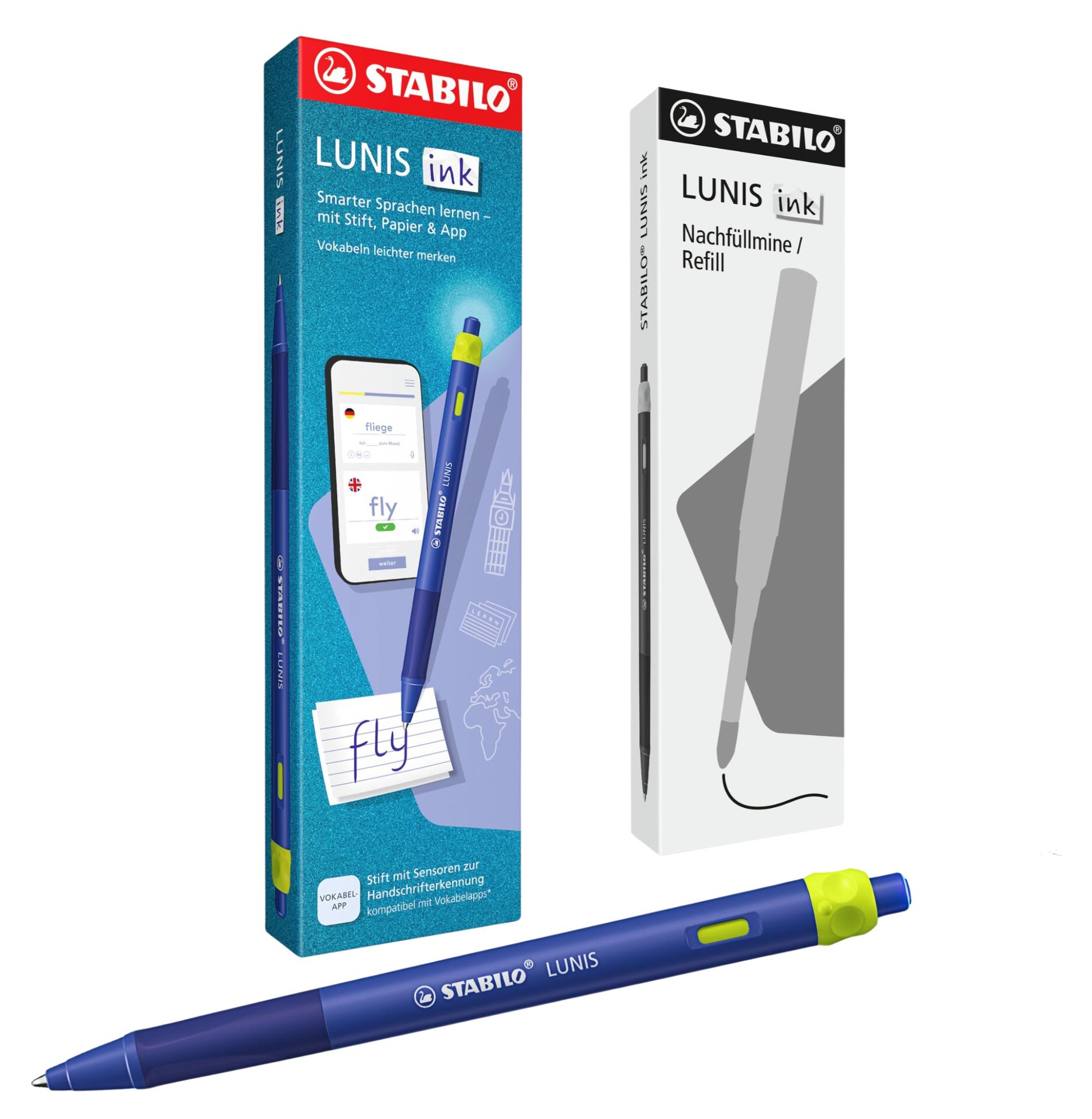 Stabilo LUNIS ink Digitalstift ergonomisch mit Handschrifterkennung für Sprachlern-Apps Bluetooth