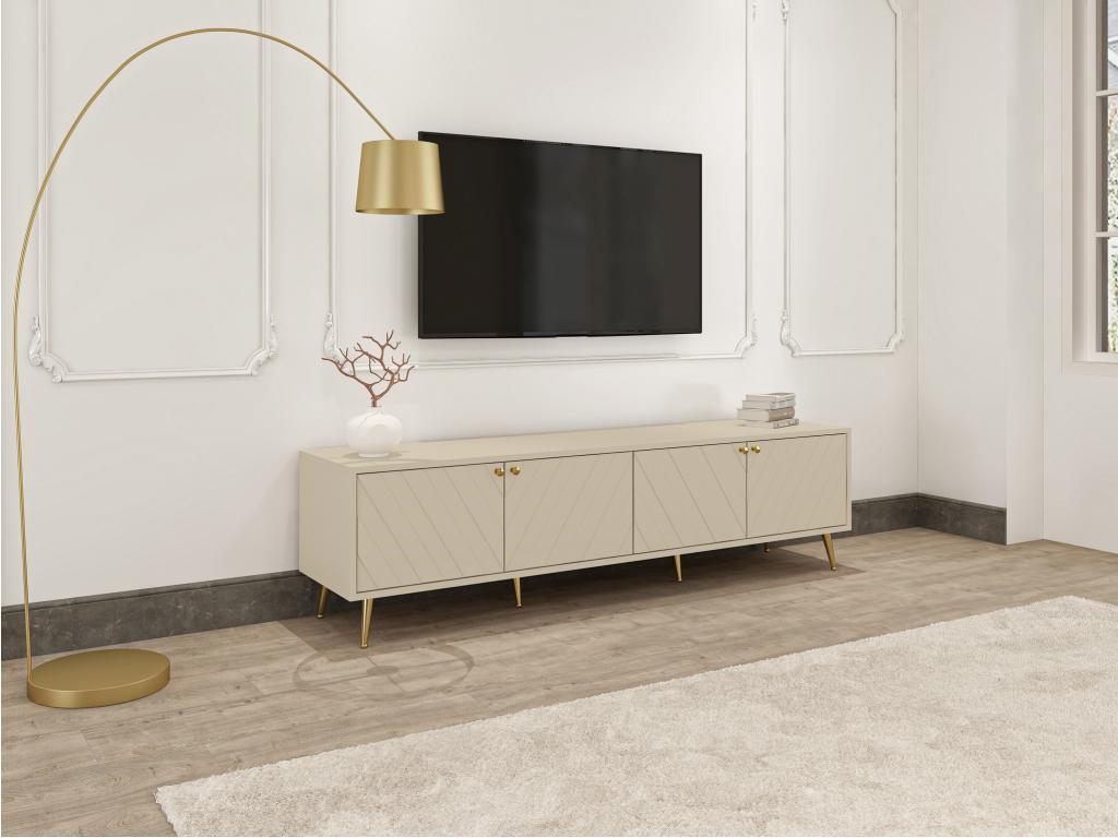 TV-Möbel mit 4 Türen - Beige - TEODA von Pascal Morabito