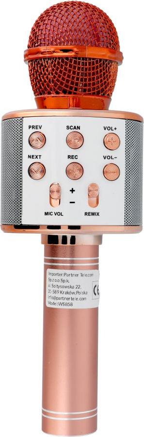Multimediálny karaoke mikrofón Roségold CR58