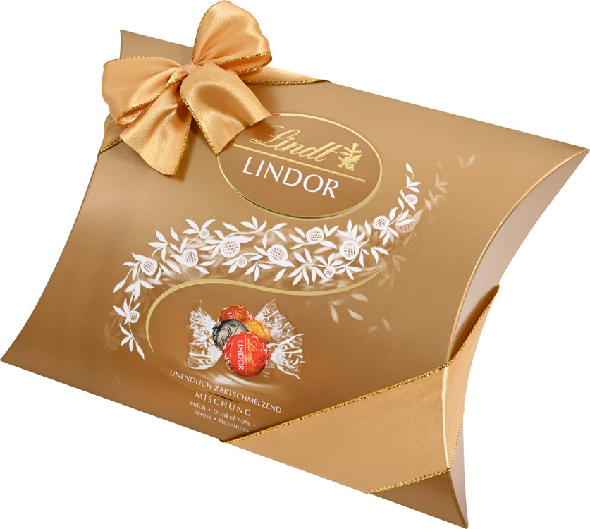 Lindt Lindor Kugeln Mischung Kissenpackung mit ca 10 Kugeln 149g 848287