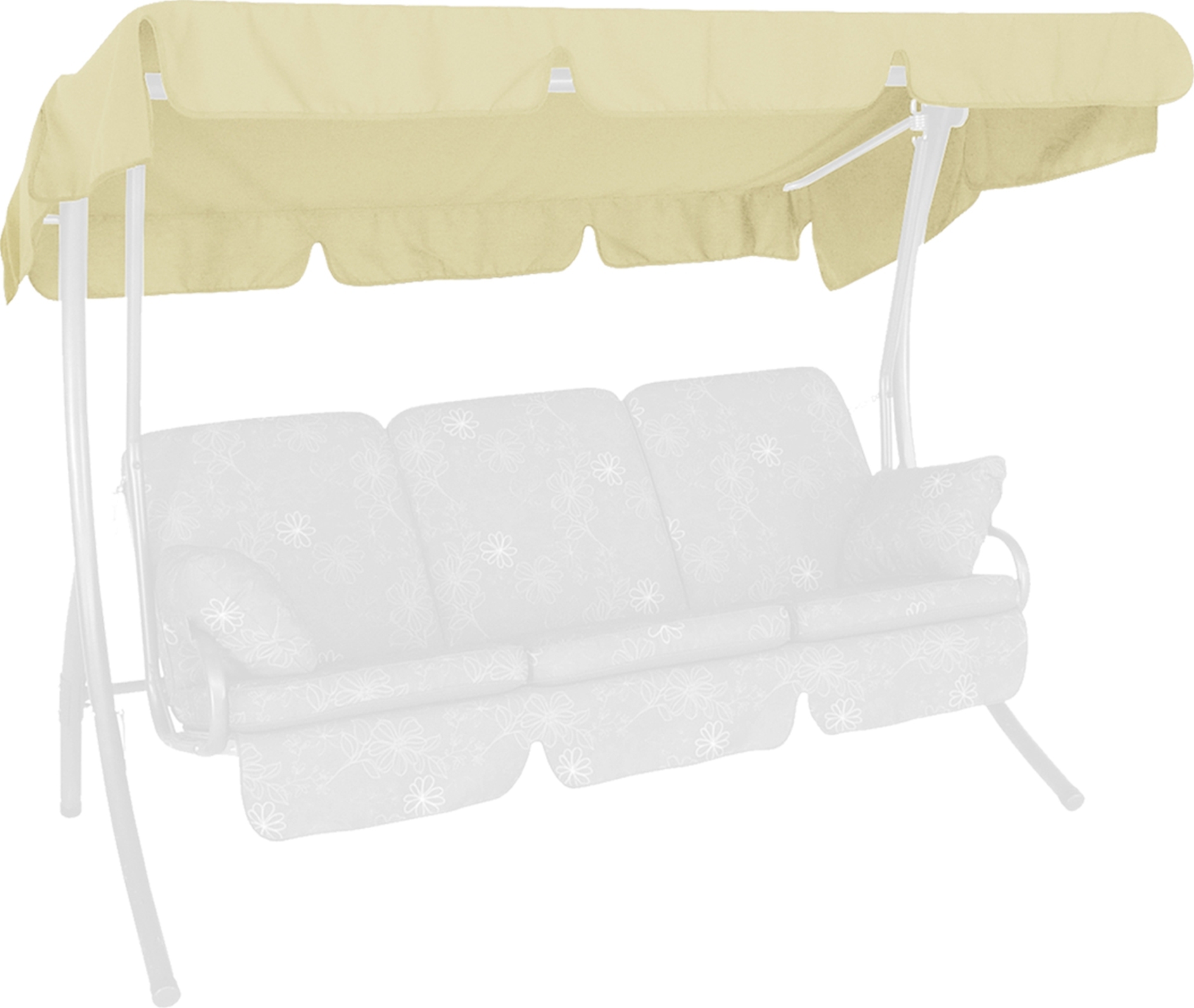 Angerer Freizeitmöbel Angerer Hollywoodschaukel Sonnendach 210 x 145 cm Swingtex elfenbein 808-12