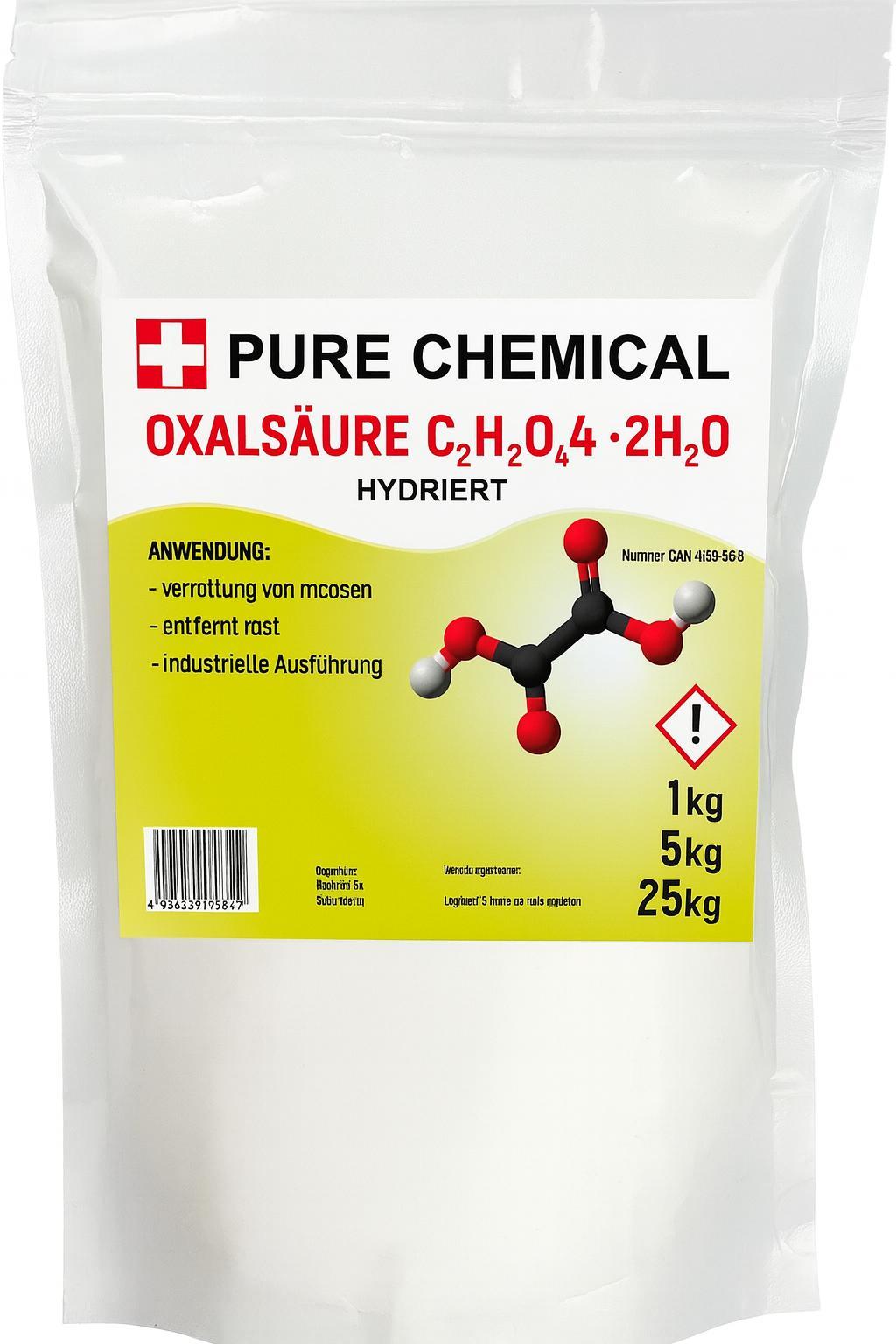 PURE_CHEMICAL PURE CHEMICAL | Oxalsäure | Oxalsäurekristalle | Entkalker | 1 KG OXALSÄURE 1 KG