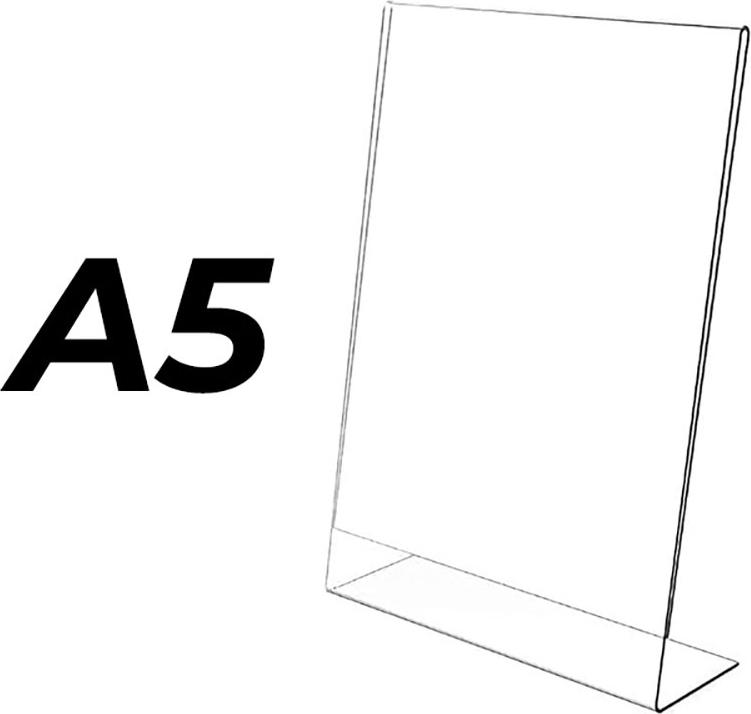 AUTRES Neigungsständer aus Methacrylat 3mm A5 (14,8x21cm)