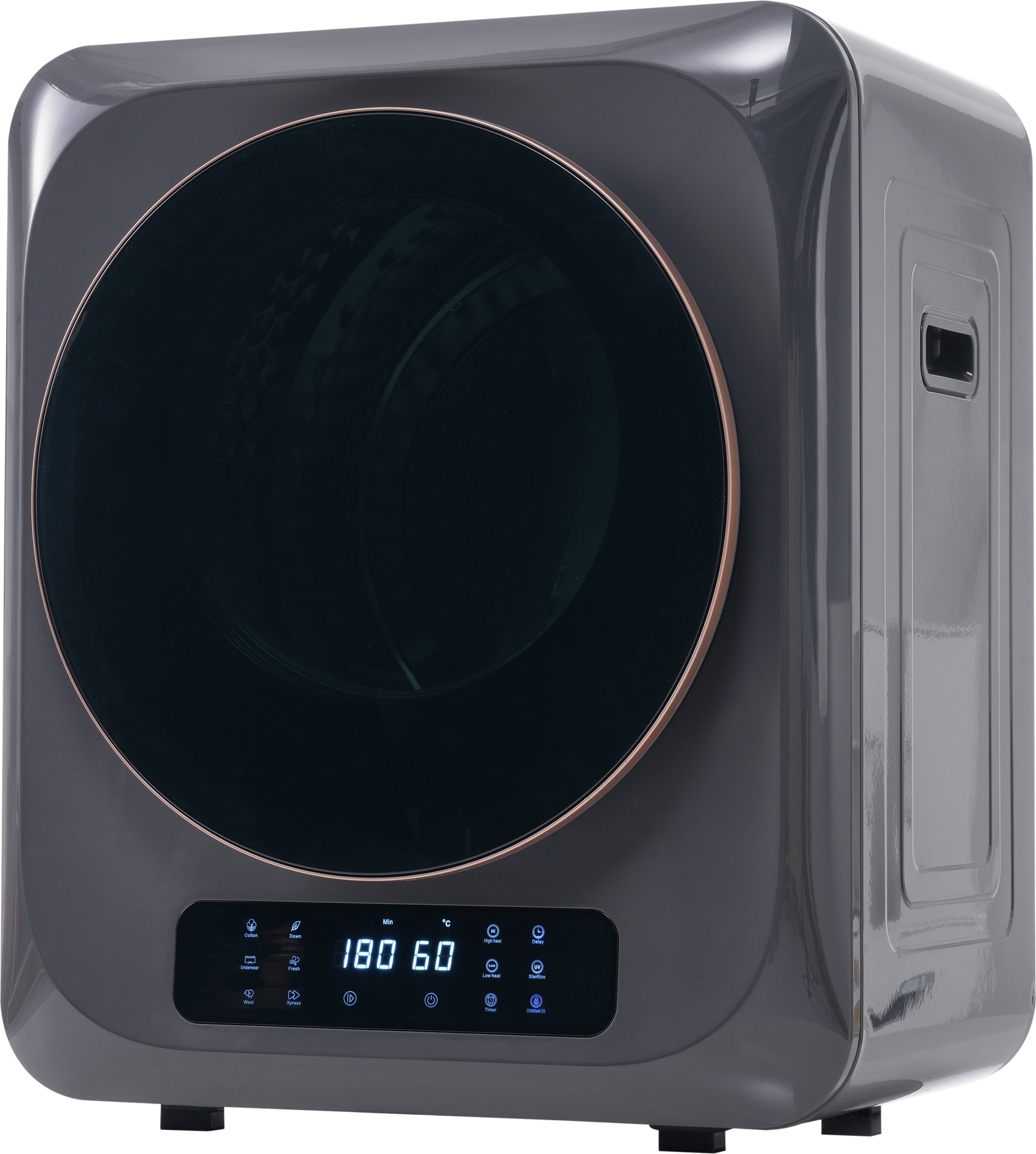 Merax Mini-Wäschetrockner Ablufttrockner mit UV-Sterilisation und LED-Display, Belüfteter Trockner mit Timer und 6 Programme, freistehend/hängend, 2,5 kg ES315068GAA