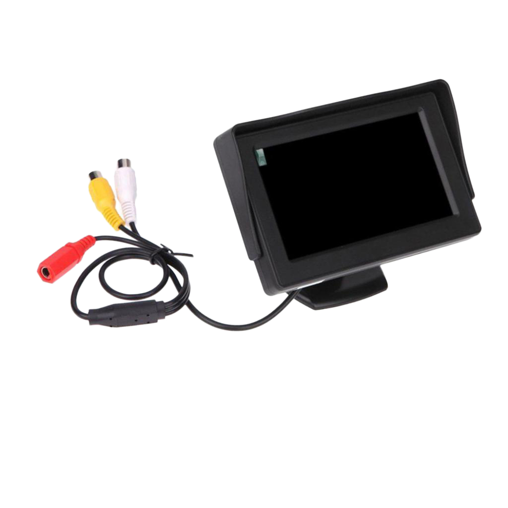 4,3" Klappbar LCD Auto KFZ Videomonitor für Rückfahrkamera LKW Rückfahrsystem DE 