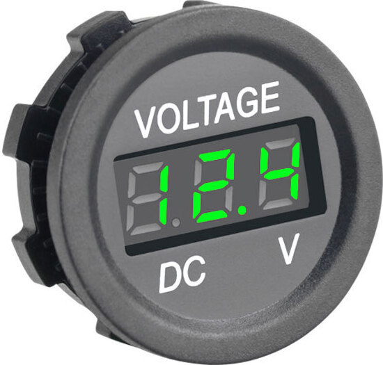 INF Krátky voltmeter namontovaný na vozidle Farba čierna + tráva