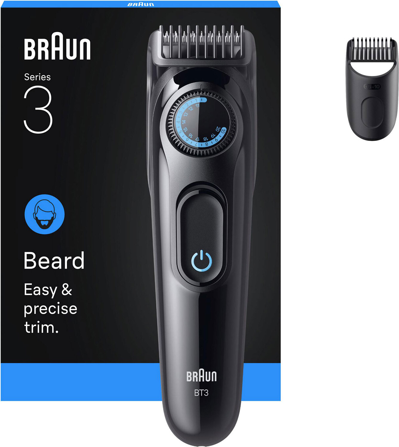 BRAUN KÖRPERPFLEGE BRAUN Series 3 BT3500 Barttrimmer, Farbe:Schwarz