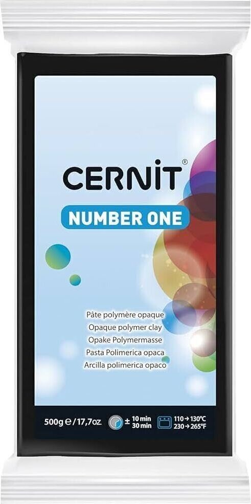 Cernit Polymer Clay N°1 Polymer-Ton Black 500 g CE0900500100C