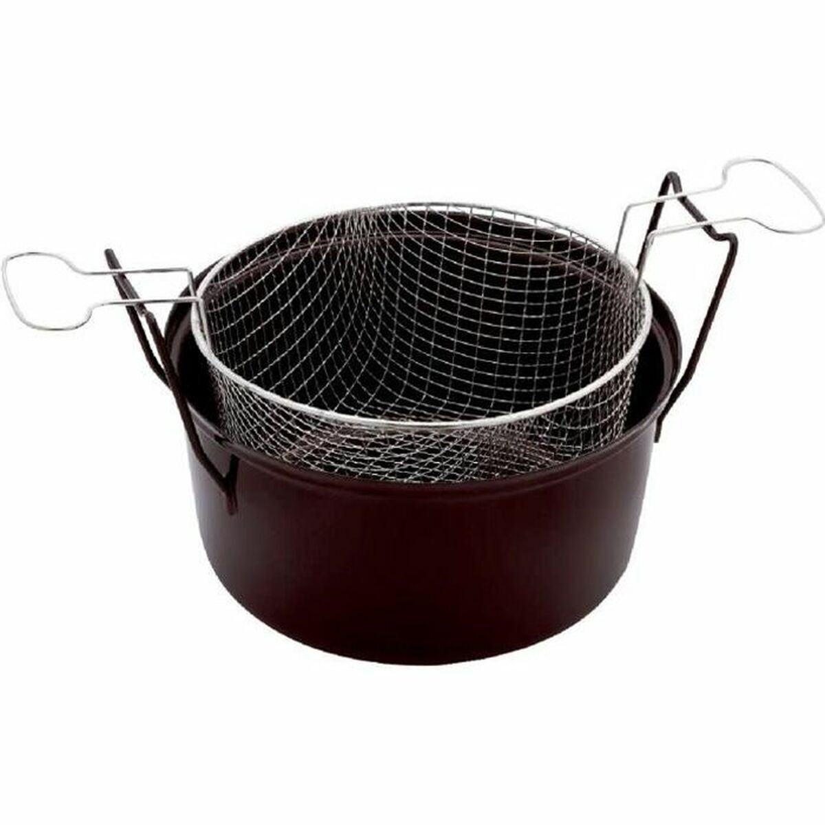 Baumalu 311307, Kolo, Panvica na hranolčeky, Čierna, Oceľ, Keramický, Elektrický, Plyn, Halogén, Indukčná, Uzavretá doska, 28 cm