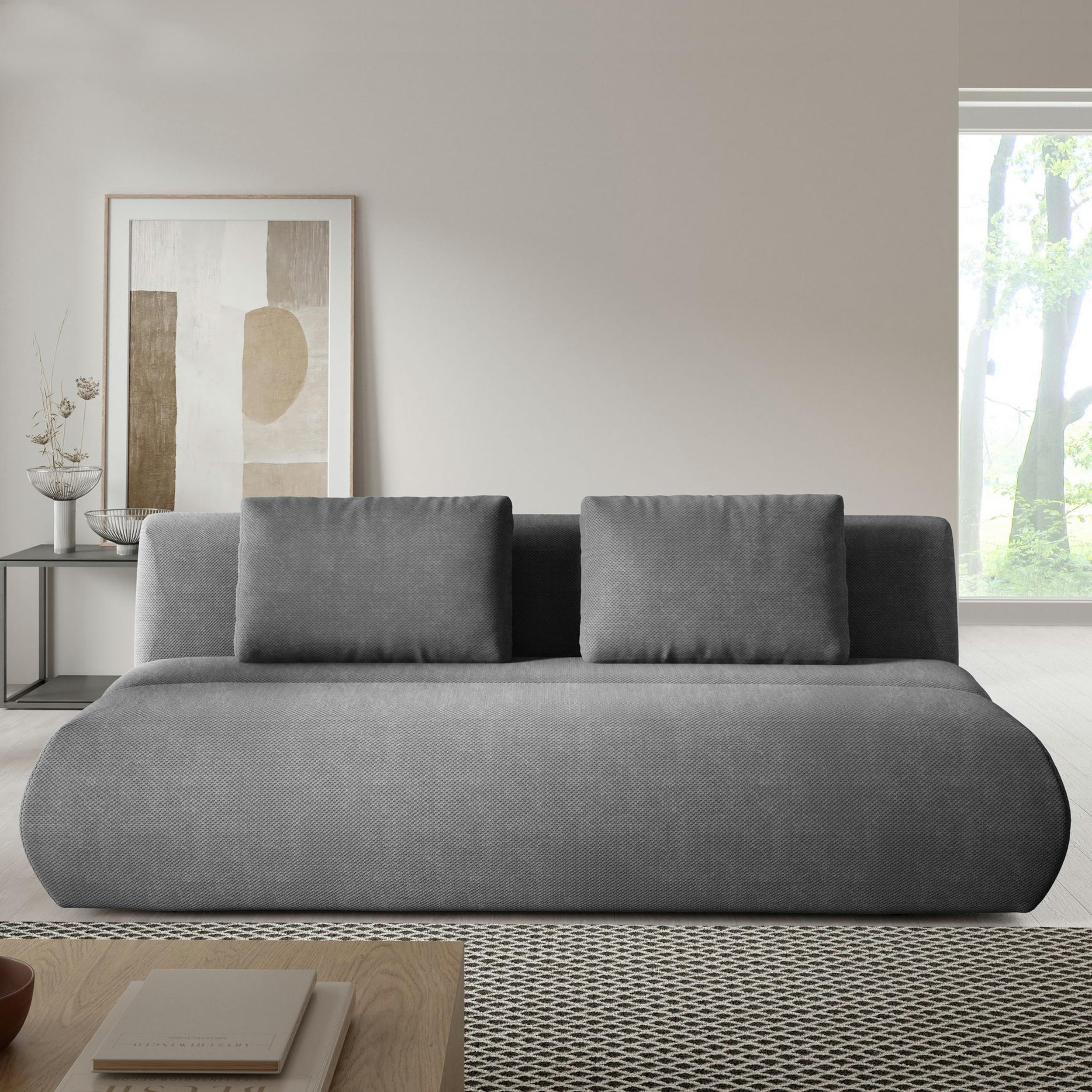 Goldstoff Sofa "DOT" Beige 2 Sitzer mit Schlaffunktion und Bettfunktion