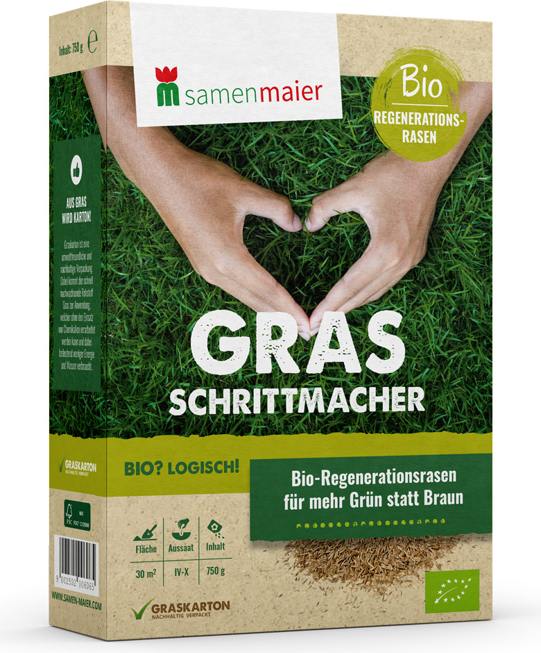 Regenerationsrasen Grasschrittmacher 750 g | -Rasensamen von Samen Maier GS1-sm