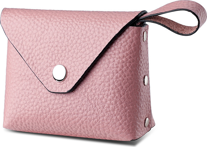 INF Mini-Münzbeutel aus Leder für Damen Rosa 357667