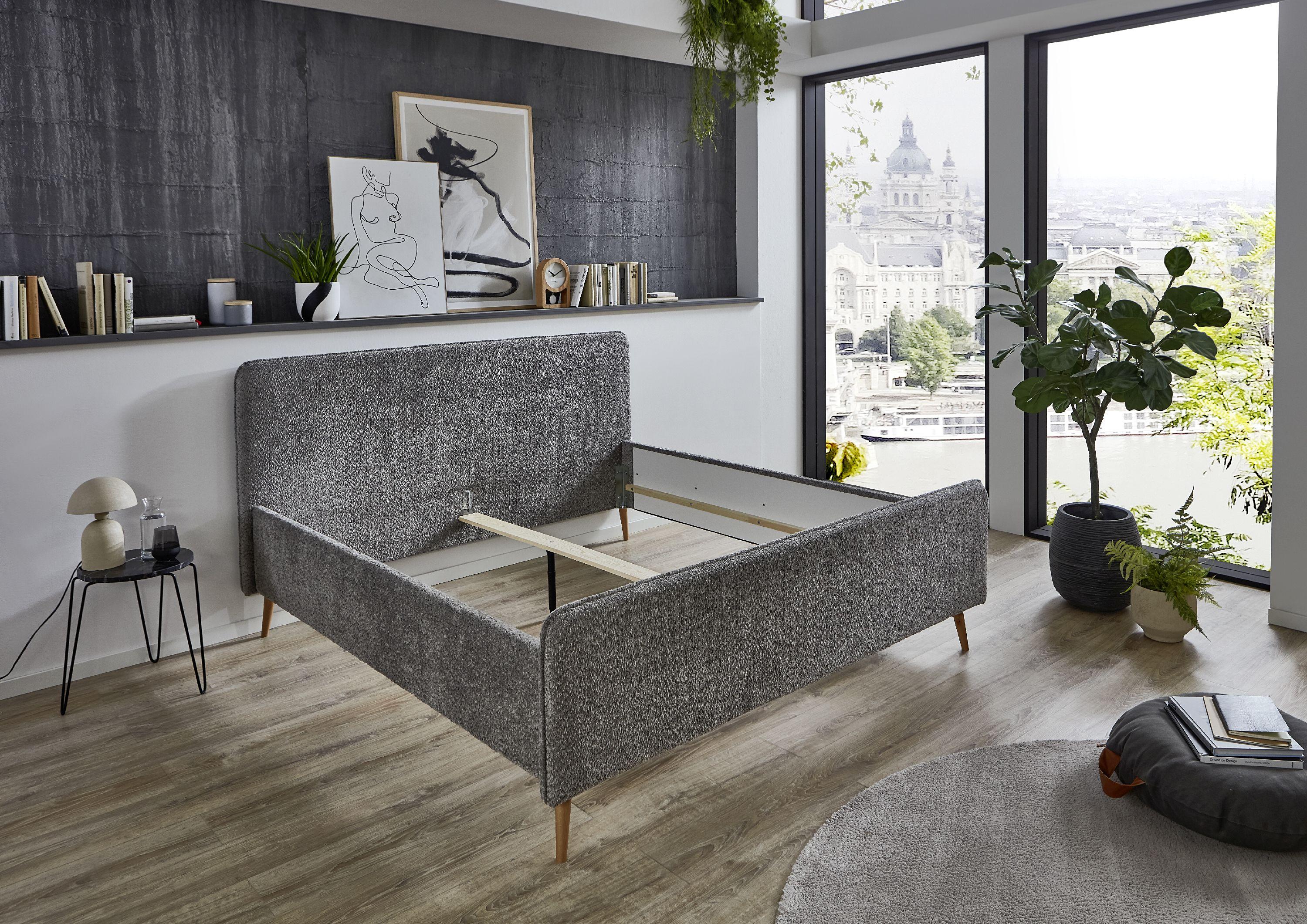 Polsterbett HARPER SELMA LF 180x200 cm grau Doppelbett 999971