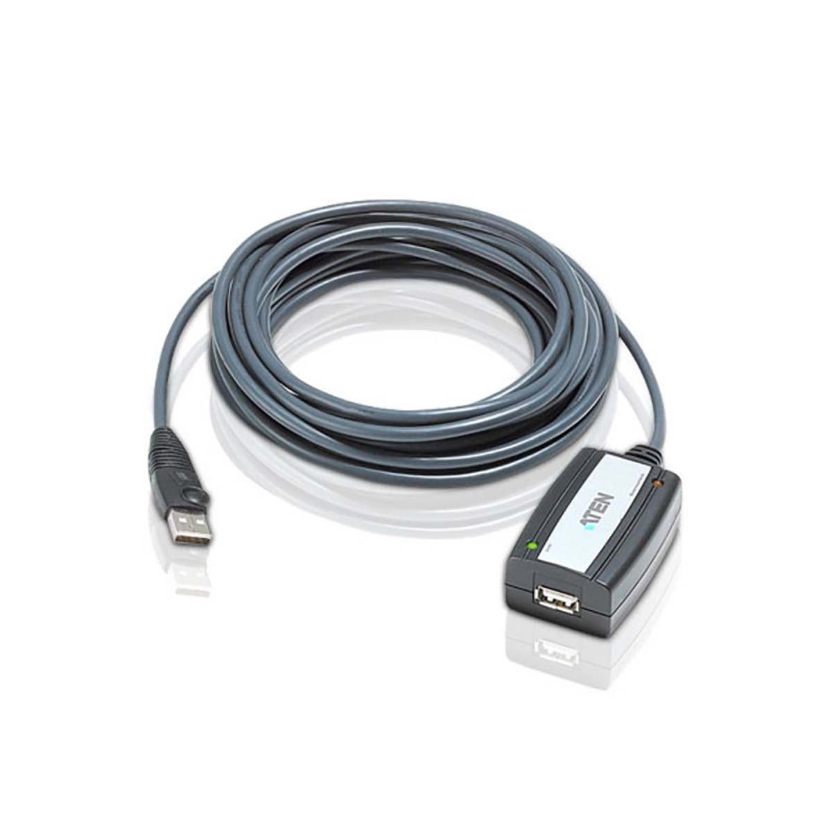 ATEN UE250 Repeater USB 2.0 Aktiv-Verlngerung mit Signalverstrkung Stecker A an Buchse A 5m UE250-AT