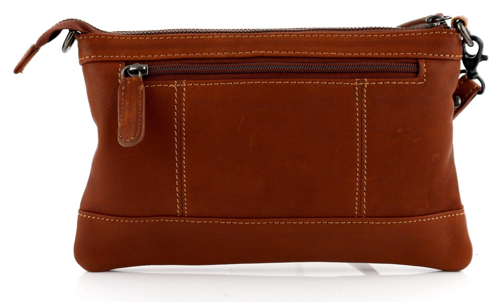 Sattlers & Co Marques Reißverschlusstasche braun 15 x 24 x 3 68007 Marques