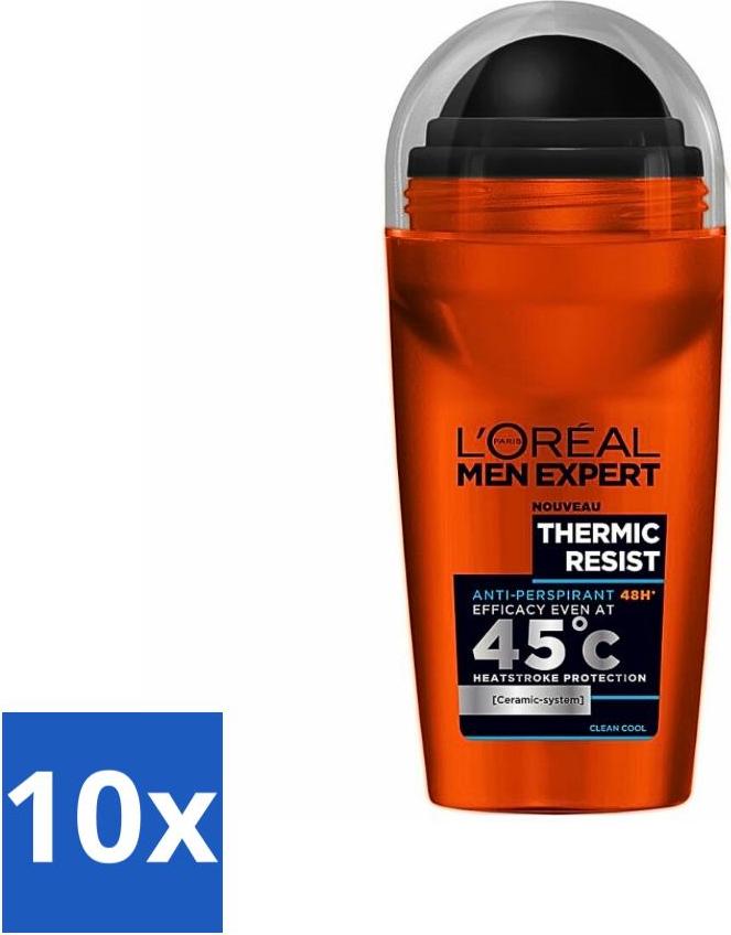 Loreal Men L'Oréal Men Expert Deodorant Roller Thermic Resist 50 ml - Vorteilspack - 10 Stücke 8721410