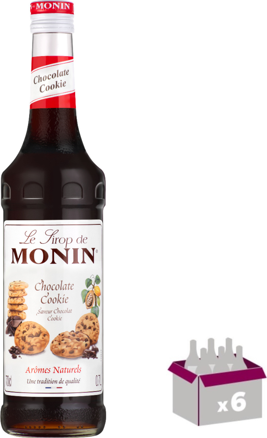 Lot de 6 Sirop Monin - Chocolate cookie - 70cL
