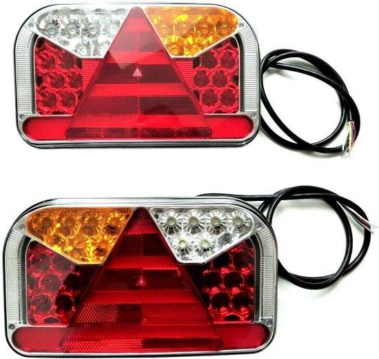OEM LED-Sicherheitsleuchten Set - Anhängerkraftleuchten - Verkehrssicherheit - 7 Funktionen - 12-36 Volt - Rot 2026