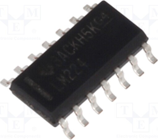 TNE 3x Operationsverstärker Kanäle: 4 1,2MHz 3÷30/1,5÷15VDC LM224D SMD Operationsve _1GH_LM224D-TI