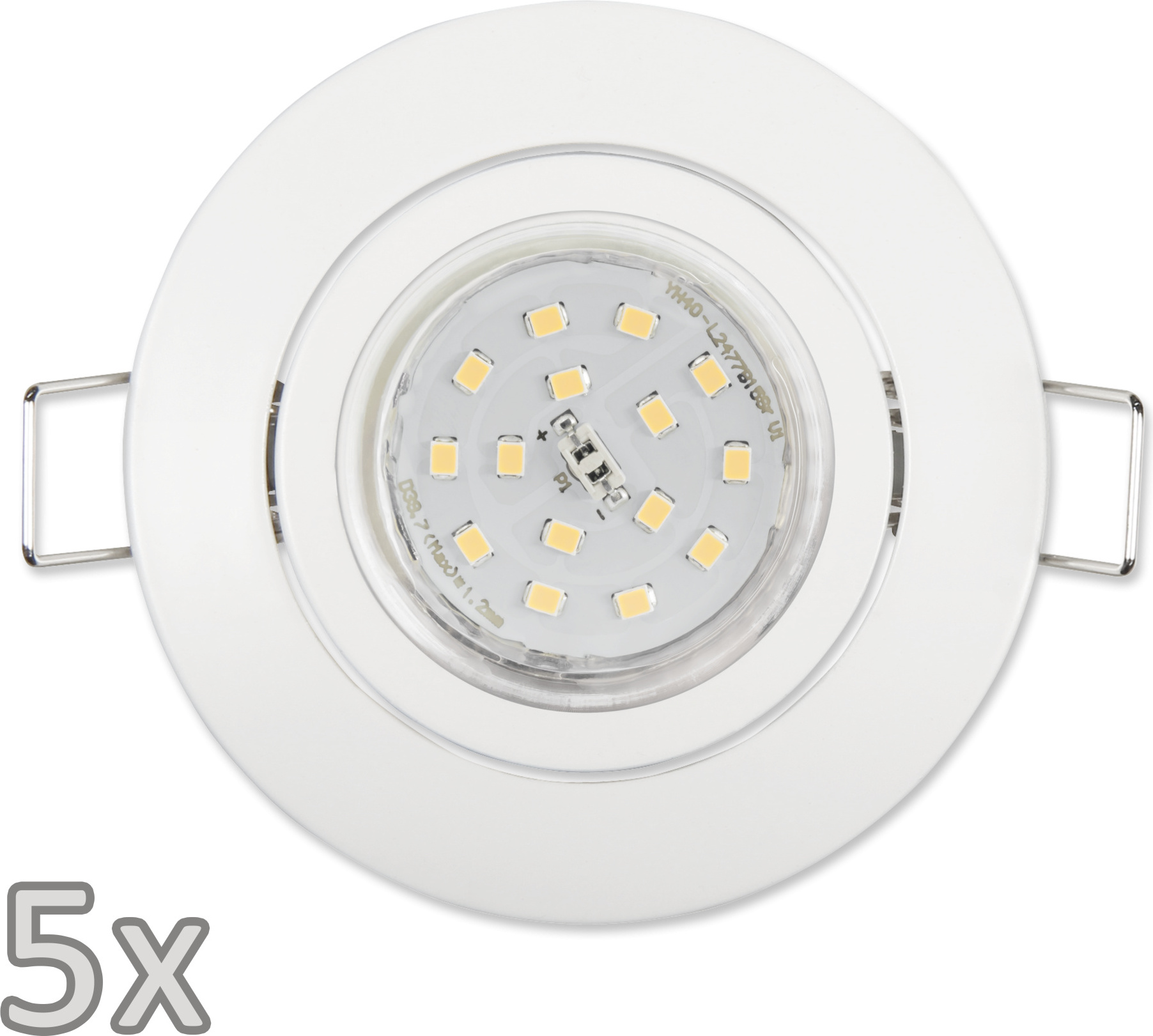 Einbauleuchten-Set McShine, 5xRahmen, 5xLED-Strahler, GU10, 5W, 500lm,schwenkbar 1452956