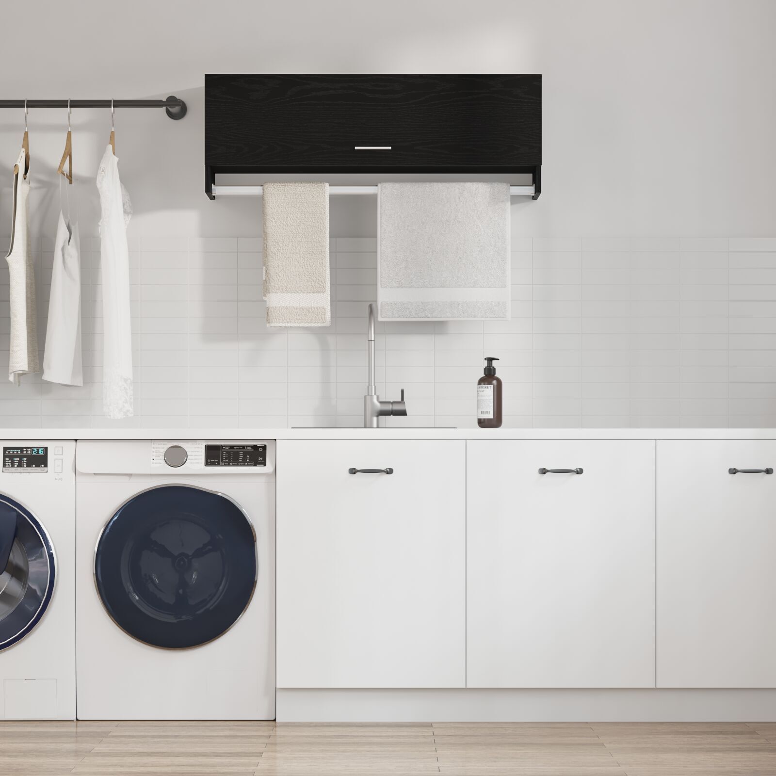 vidaXL Möbel Kleiderschrank schwarz Eiche 100 x 32,5 x 35 cm Holzwerkstoff - Kleiderschränke 862657 LL0000388205-VDLL-CC25527