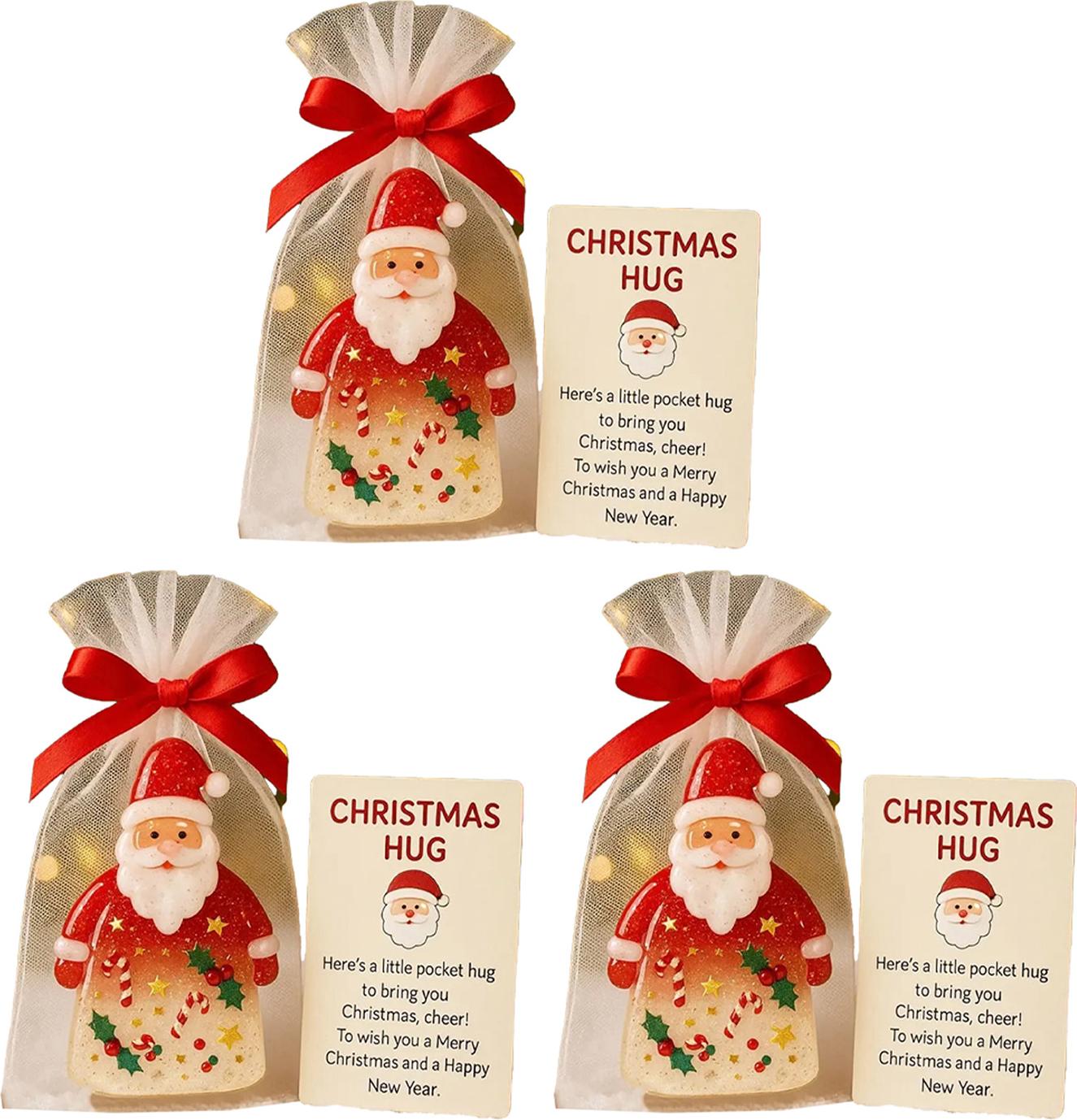 Homedvery Kleine Weihnachtskugel aus Kunstharz mit aufmunternder Karte – ein emotionales Andenken für Freunde und Familie als Gastgeschenk für die Weihnachtsfeier 4592660@Hdvery