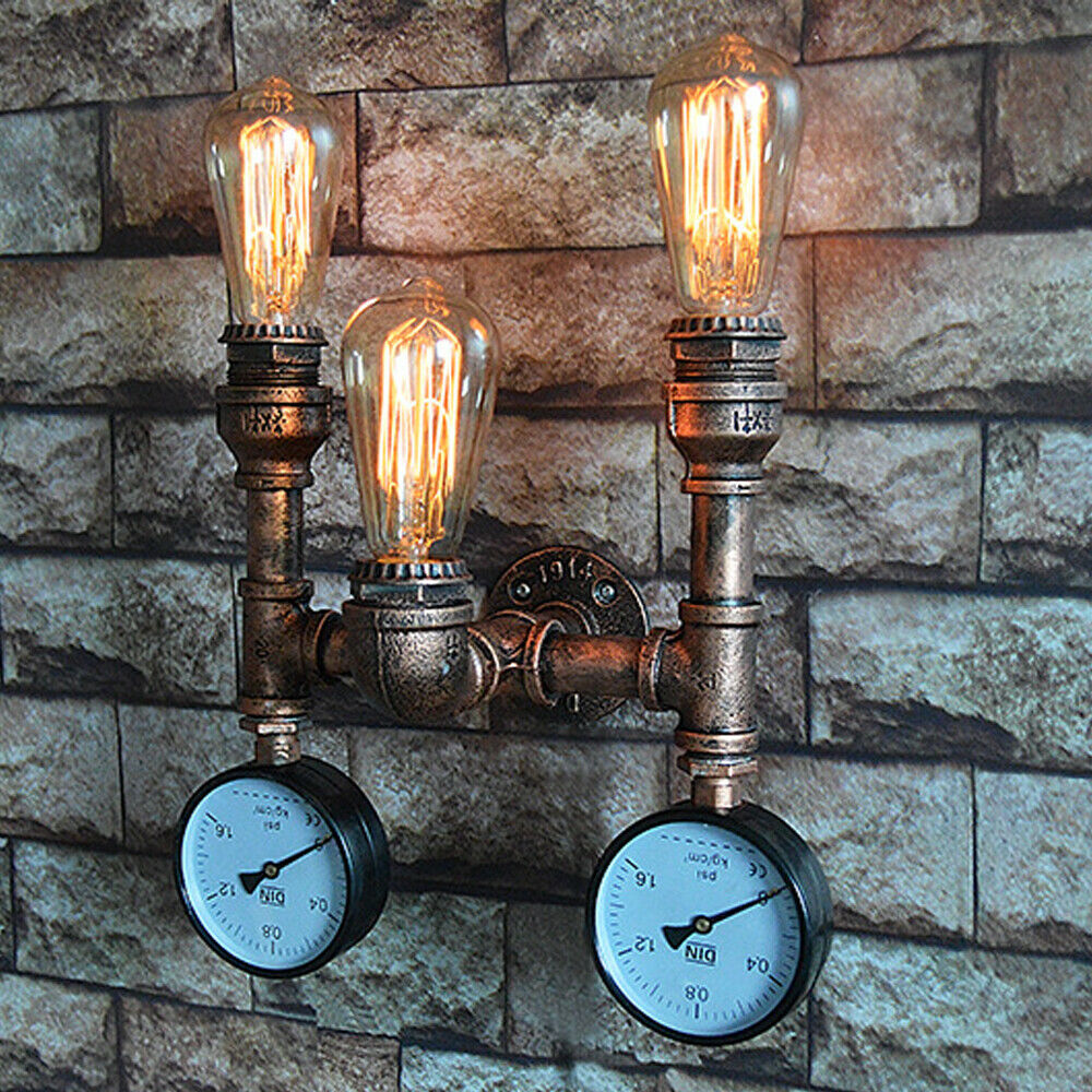 Vintage Wand Leuchten Wasser Rohr Antik Industrie Beleuchtung Retro Lampen Loft