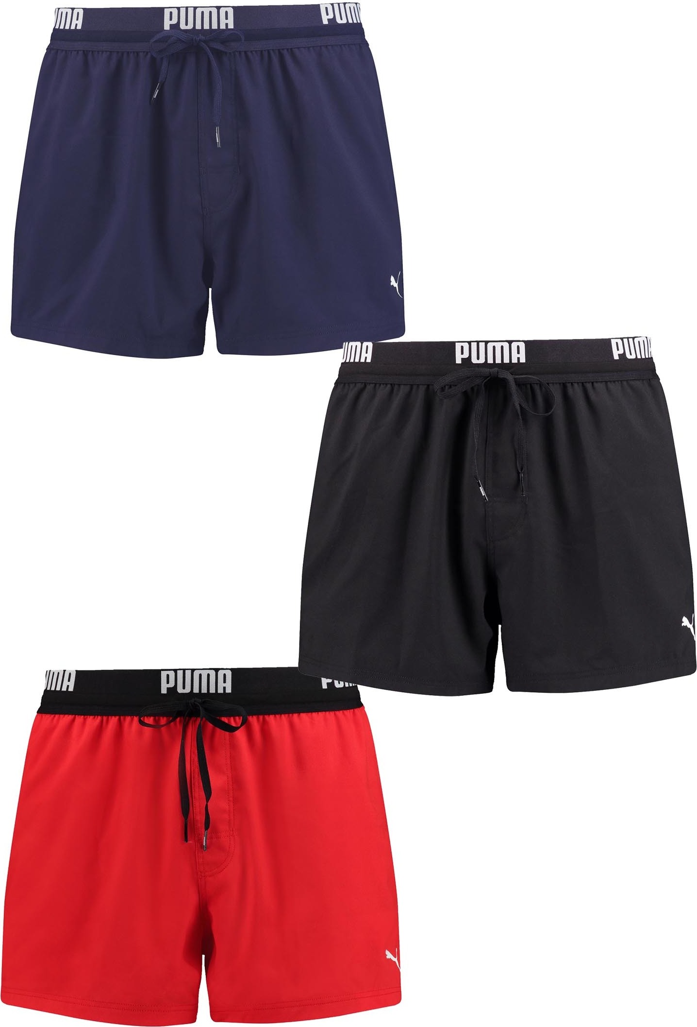 PUMA Herren Badehose Badeshorts Logo Swim Shorts 100000030, Farbe:Red, Bekleidungsgröße:XS 100000030_XS