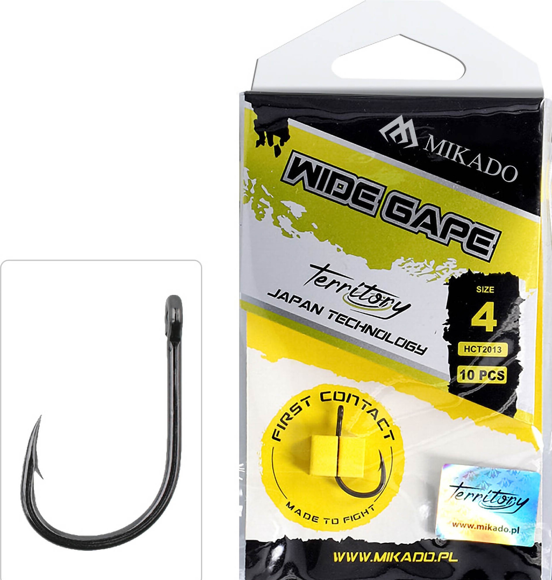 Mikado Territory Wide Gape Haken ohne Widerhaken r. 4