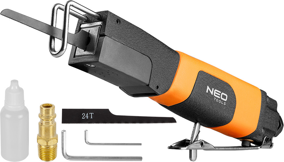 NEO TOOLS Pneumatische Spindelsäge, Blattlänge 10 mm, max. Druck 6,3 bar, durchschnittlicher Luftverbrauch 155 l/min, 9000 Hübe/min 14-034