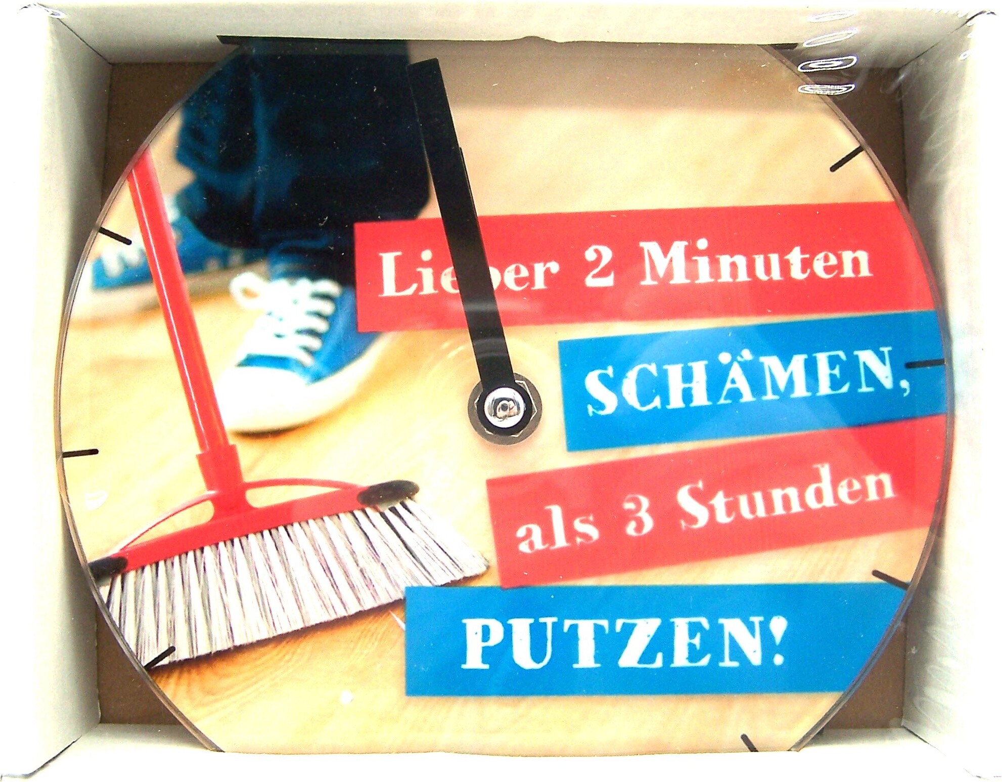 AURUM Gilde Uhr 'Lieber 2 Minuten schämen, als 3 Stunden putzen!' 46360