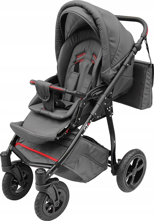 Kinderwagen GTR Sport Buggy - Graphit, Wendbarer Sitz, Schwenkräder, Komplettset
