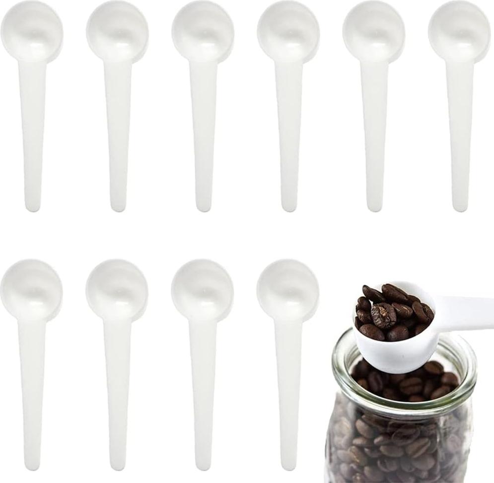 Markenlos LATRAT 20 Stück Messlöffel, Messbecher, Löffel, Kaffee, Messlöffel, Kunststoffpulver, Löffel, 10 Gramm, Kunststoffdosierlöffel, Esslöffel, Milchpulver, Löffel, zum Kochen, Backen, Dosierung