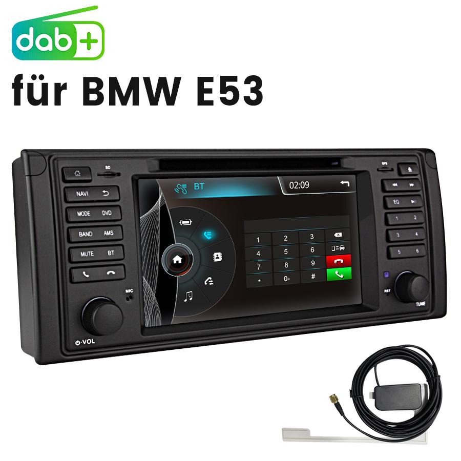 Junsun 7'' CD DVD DAB+ USB Für BMW 5er E39 X5 E53 E38 Autoradio BT FM GPS Nav WIFI RDS SWC XTE5372SC