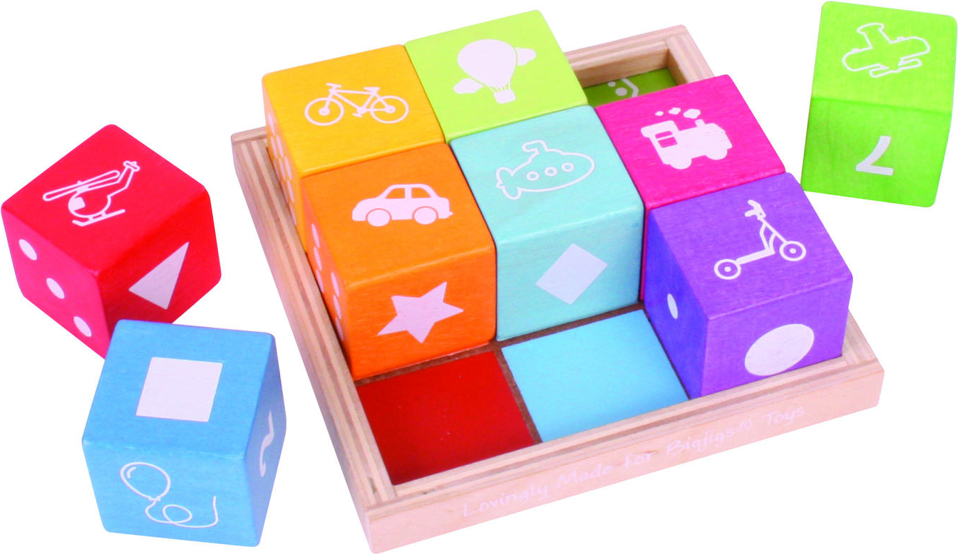 Bigjigs Toys Bigjigs Baby Holzklötze mit Bildern BB091
