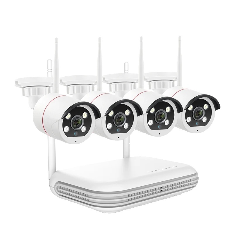 Bezdrôtový kamerový systém, rozlíšenie 5 MP, detekcia AI, obojsmerný zvuk, 8CH NVR a 4 kamery, žiadne