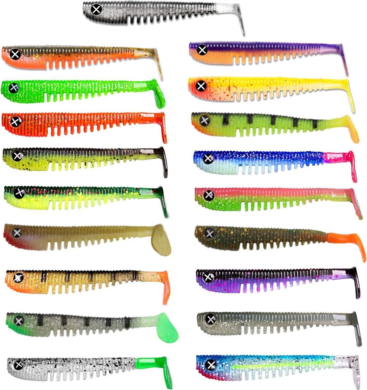 Monkey Lures King Lui 7,5cm - 6 Gummifische, Monkey Lures Farbe:Ghostface KL75GF