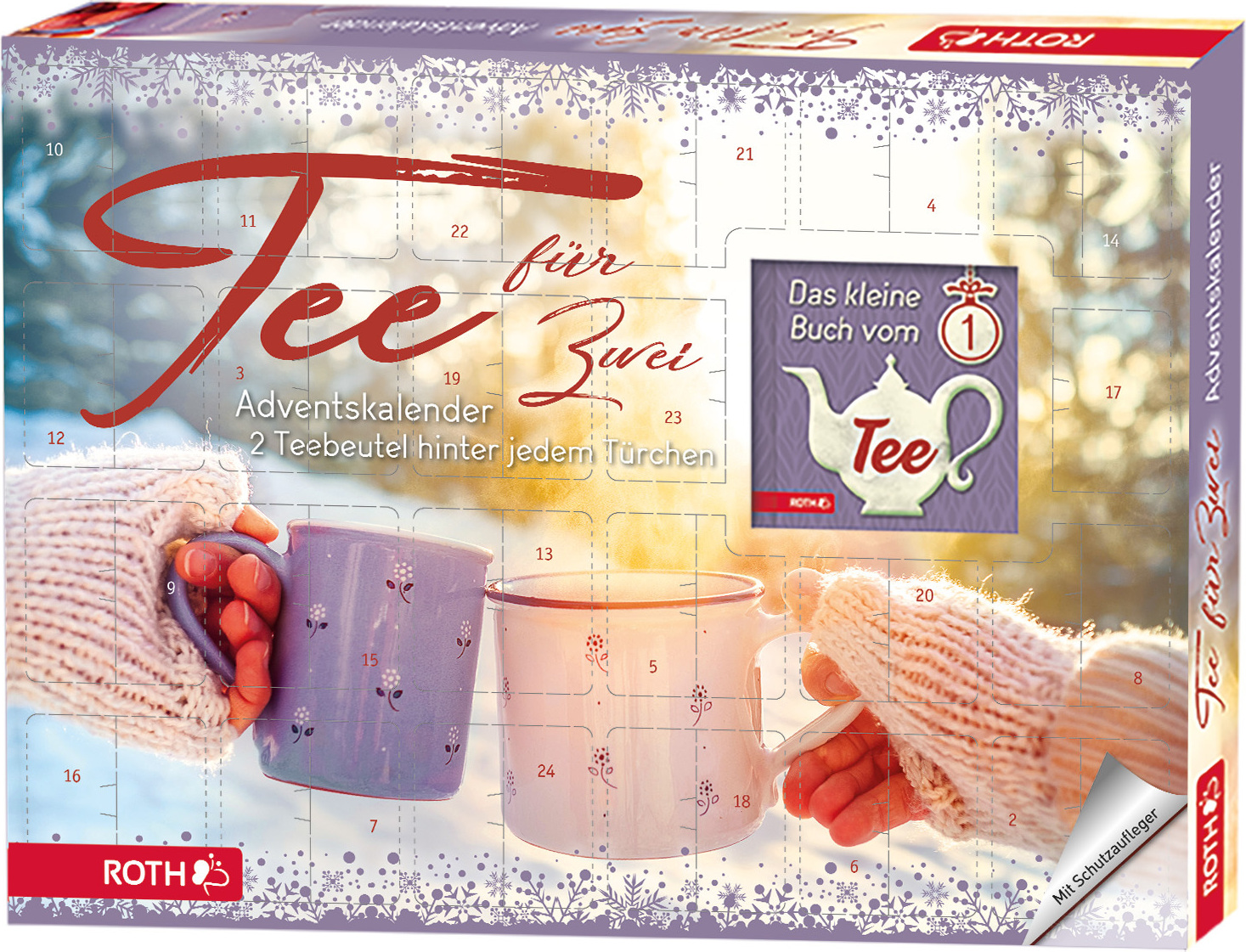 ROTH Tee Adventskalender für Zwei - 2x 24 beste Teesorten und Buch im Advent 2023 - nicht nur für Paare - als Geschenk mit Weihnachtstee 80668