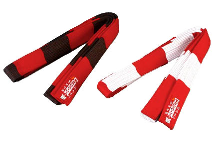 JuSports Gürtel rot/weiß 7. DAN : 350 Gürtellänge: 350 7--108350
