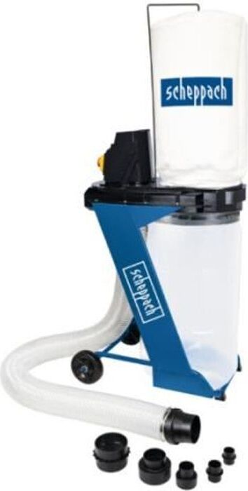 Dielenský vysávač Scheppach DC500, 75 l nádrž, 550 W, sací výkon 1150 m³/h, s 6 adaptérmi