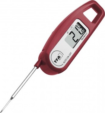 Vlhkomerné prístroje TFA Klapp-Einstichthermometer (rot)