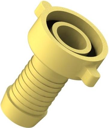 Js Ms-Schlauchverschraub.,Schwer 2-Teilig,Flachdichtend,3/4"X1"