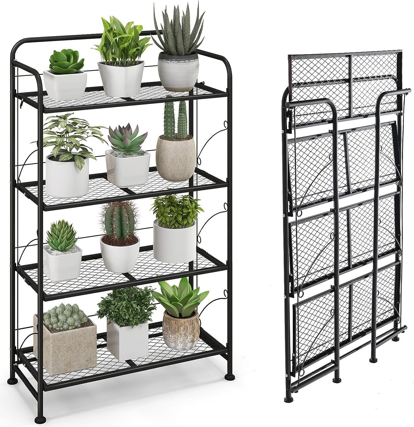 VegTrug 4-stufiges Pflanzenregal – Faltbar, Aus Stahl, Für Innen & Außen, Dekorativ & Robust