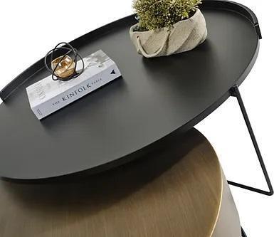 AEA Designer 2x Couchtische Moderner Runder Beistelltisch Metalltisch Set JVM4069424515800